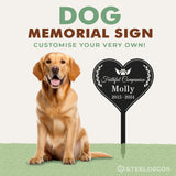 Dog Memorial Garden Sign Steel Decor
