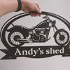 Motorbike Monogram Steel Decor