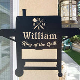BBQ Monogram King of the Grill Steel Decor