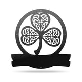 Steel Decor Celtic Shamrock Monogram Black
