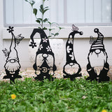 4 Gnomes Garden Art Steel Decor