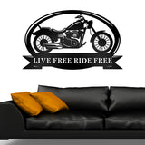 Motorbike Monogram Steel Decor
