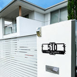 2 Line House Address Monogram by Steel Decor