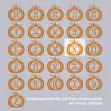Pumpkin Initial Letter Monogram