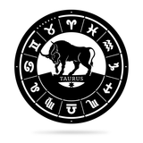 Taurus Zodiac Monogram Steel Decor
