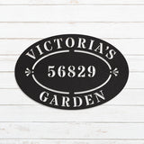 Vintage-Style Oval Address Sign