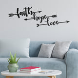Faith Hope Love Arrows by Steel Decor
