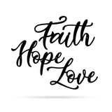 Faith Hope Love Set of 3 by Steel Decor
